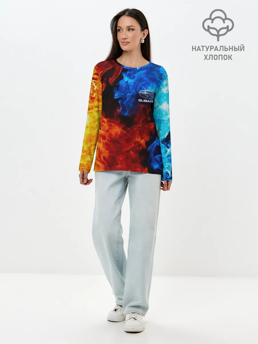 Лонгслив женский. Хлопок / SUBARU