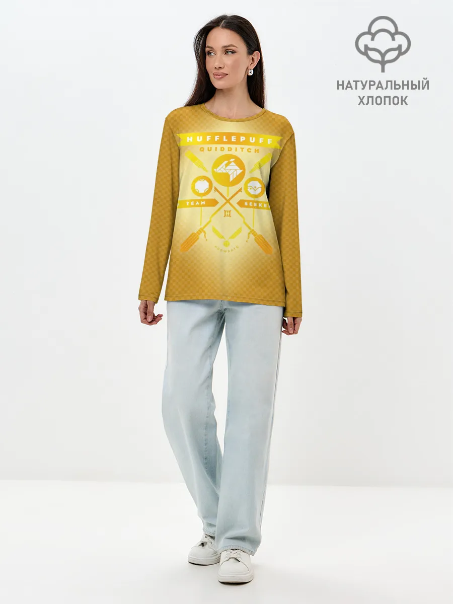 Лонгслив женский. Хлопок / Hufflepuff Quidditch Team