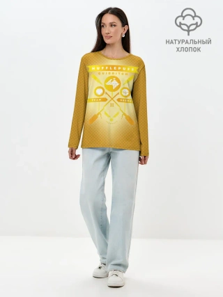 Лонгслив женский. Хлопок / Hufflepuff Quidditch Team