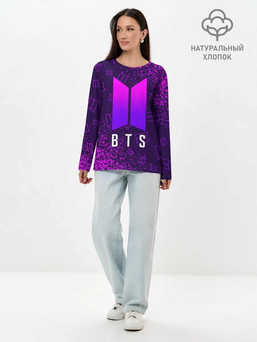 Лонгслив женский. Хлопок / BTS / БТС
