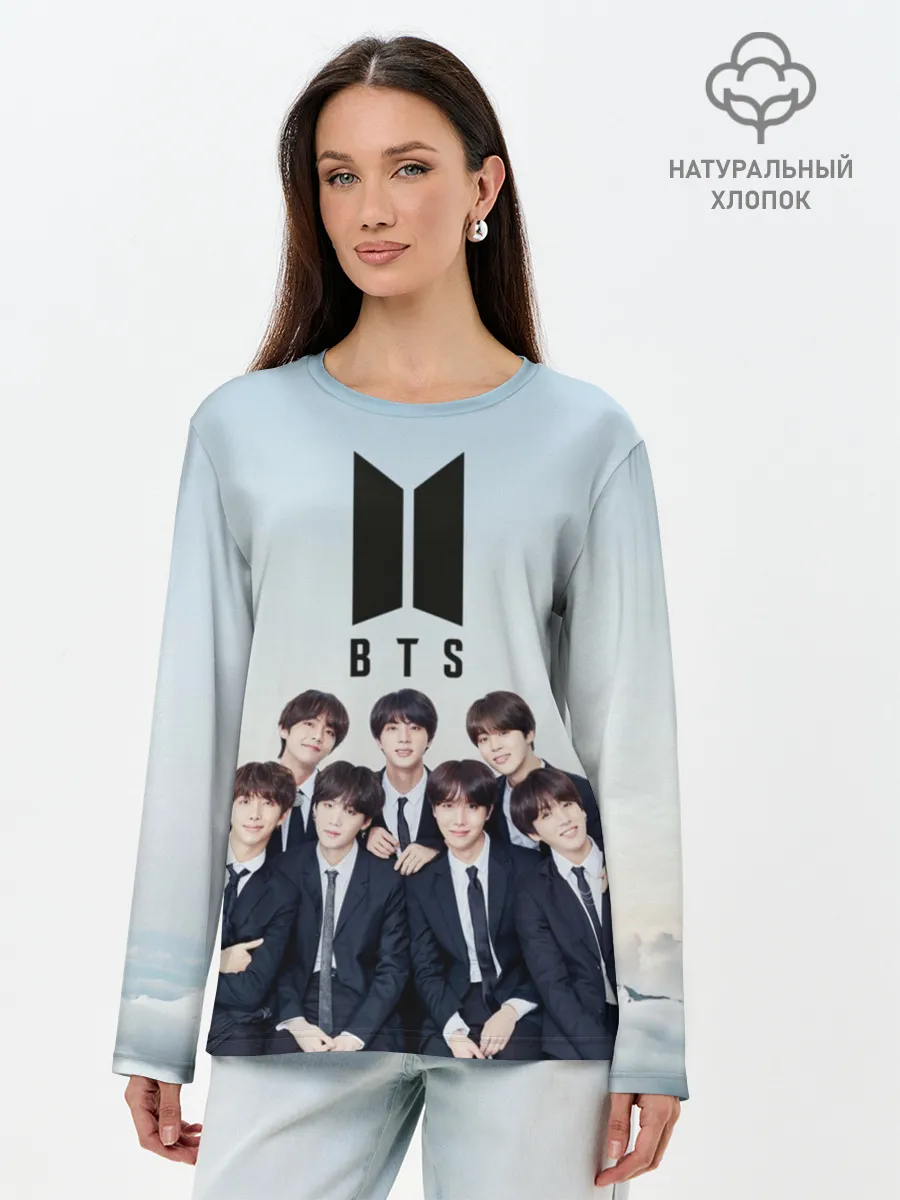 Лонгслив женский. Хлопок / BTS