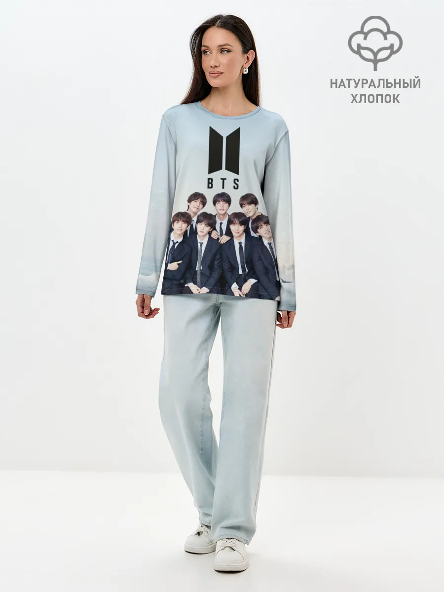 Лонгслив женский. Хлопок / BTS