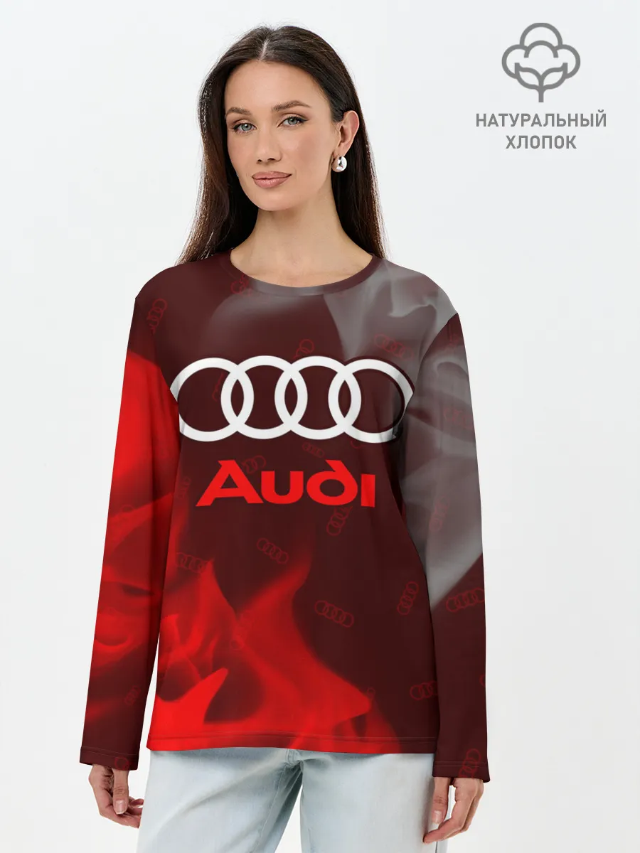 Лонгслив женский. Хлопок / AUDI / АУДИ