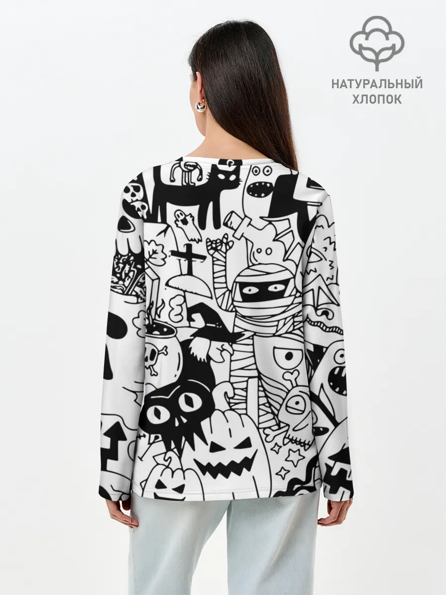 Лонгслив женский. Хлопок / Halloween