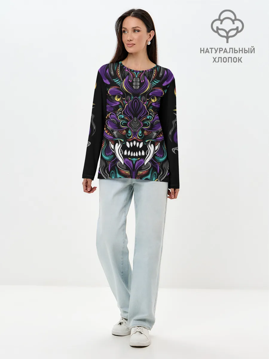 Лонгслив женский. Хлопок / Царь Зверей