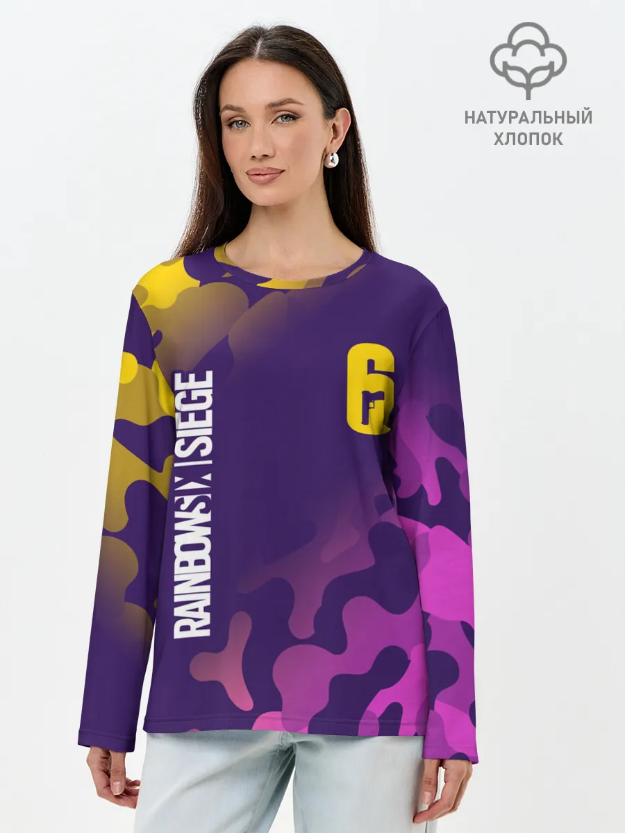 Лонгслив женский. Хлопок / RAINBOW SIX SIEGE / РАДУГА 6
