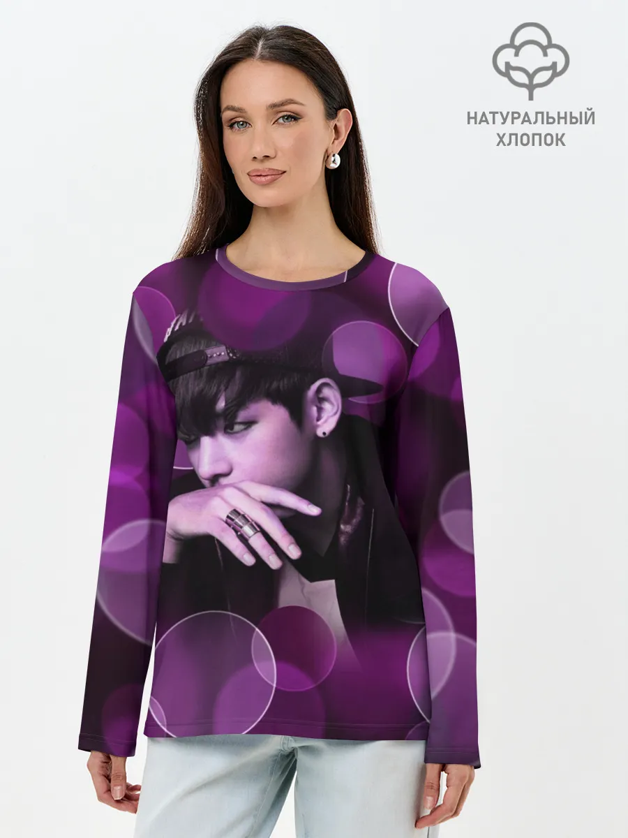 Лонгслив женский. Хлопок / BTS
