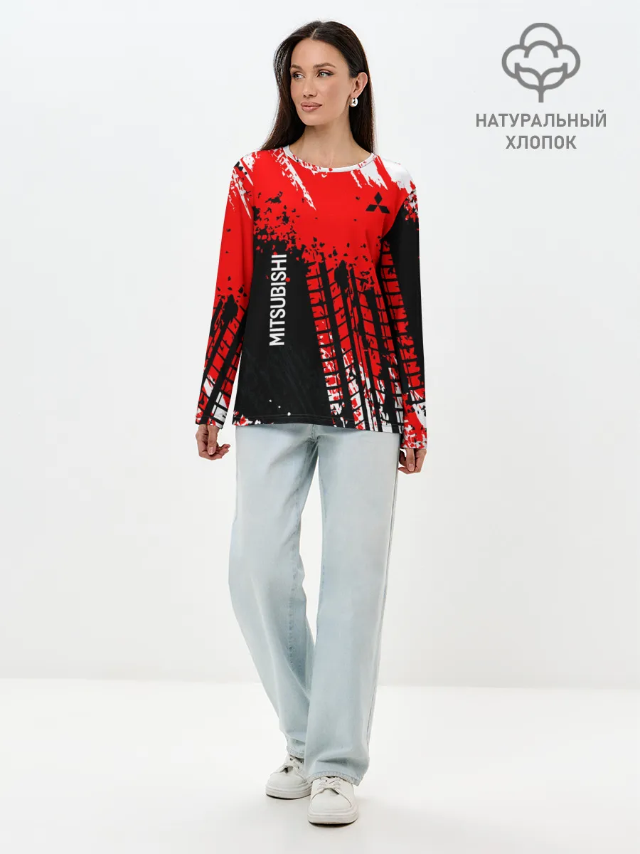 Лонгслив женский. Хлопок / Mitsubishi