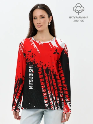 Лонгслив женский. Хлопок / Mitsubishi