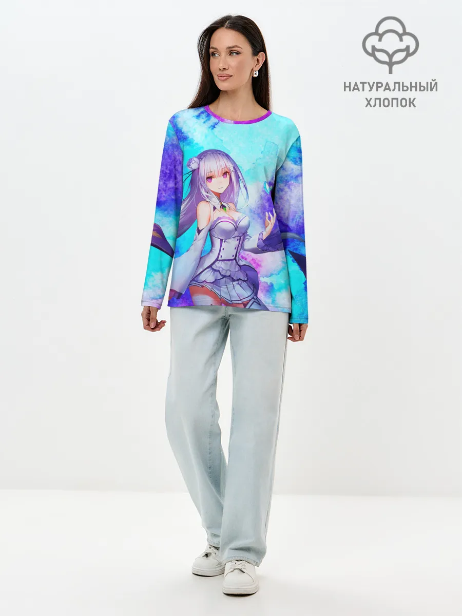 Лонгслив женский. Хлопок / Re:Zero