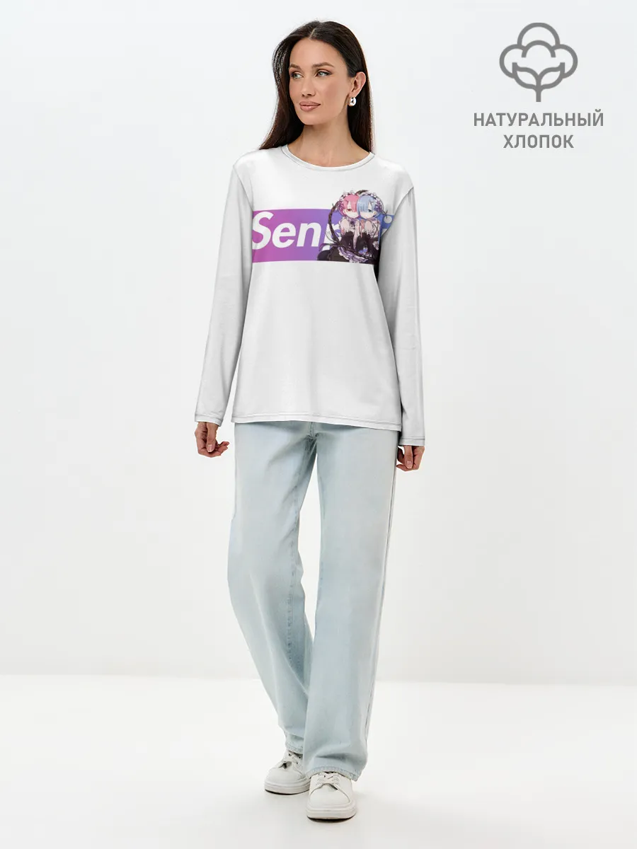 Лонгслив женский. Хлопок / Re:Zero