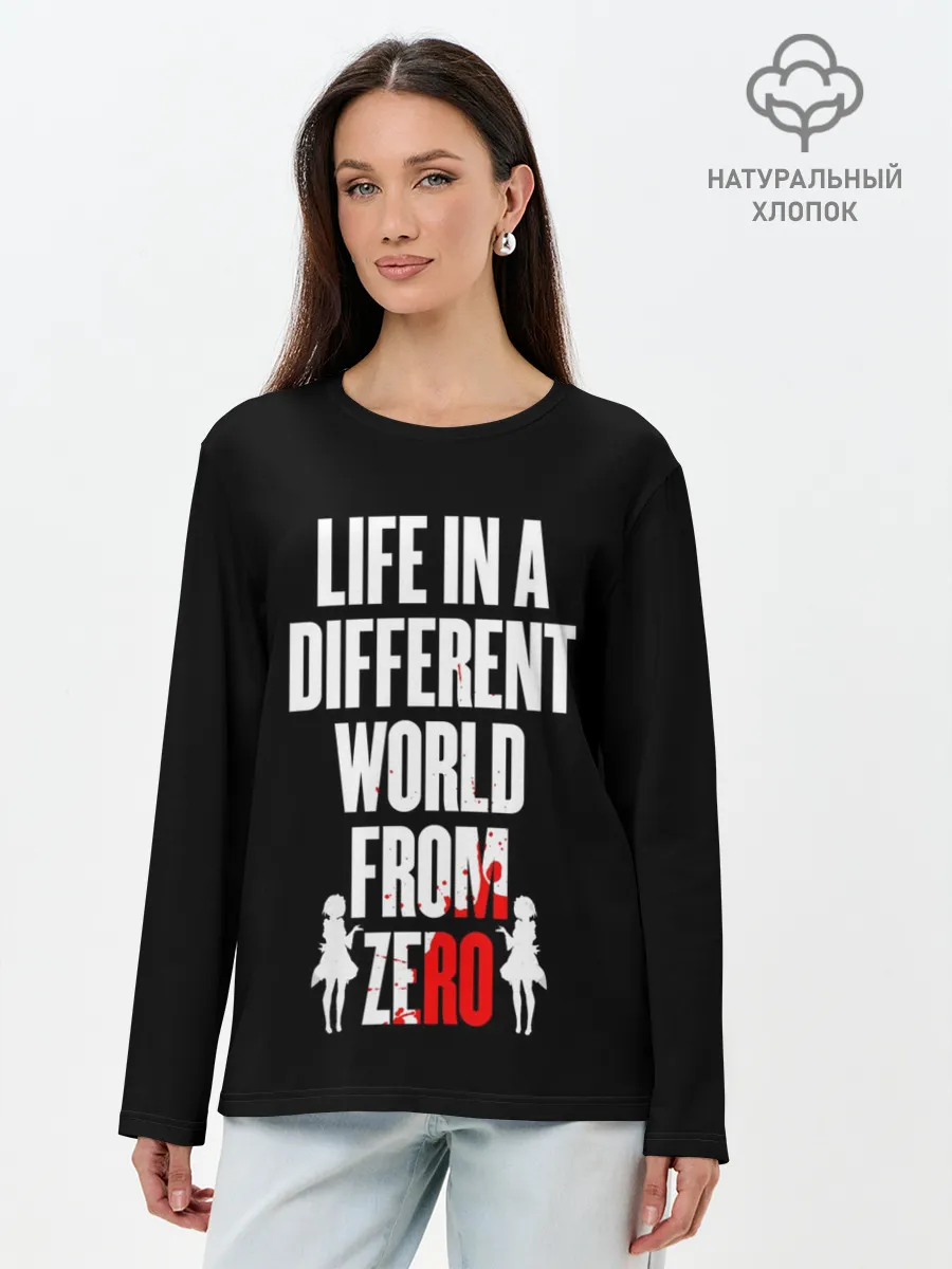 Лонгслив женский. Хлопок / Re:Zero