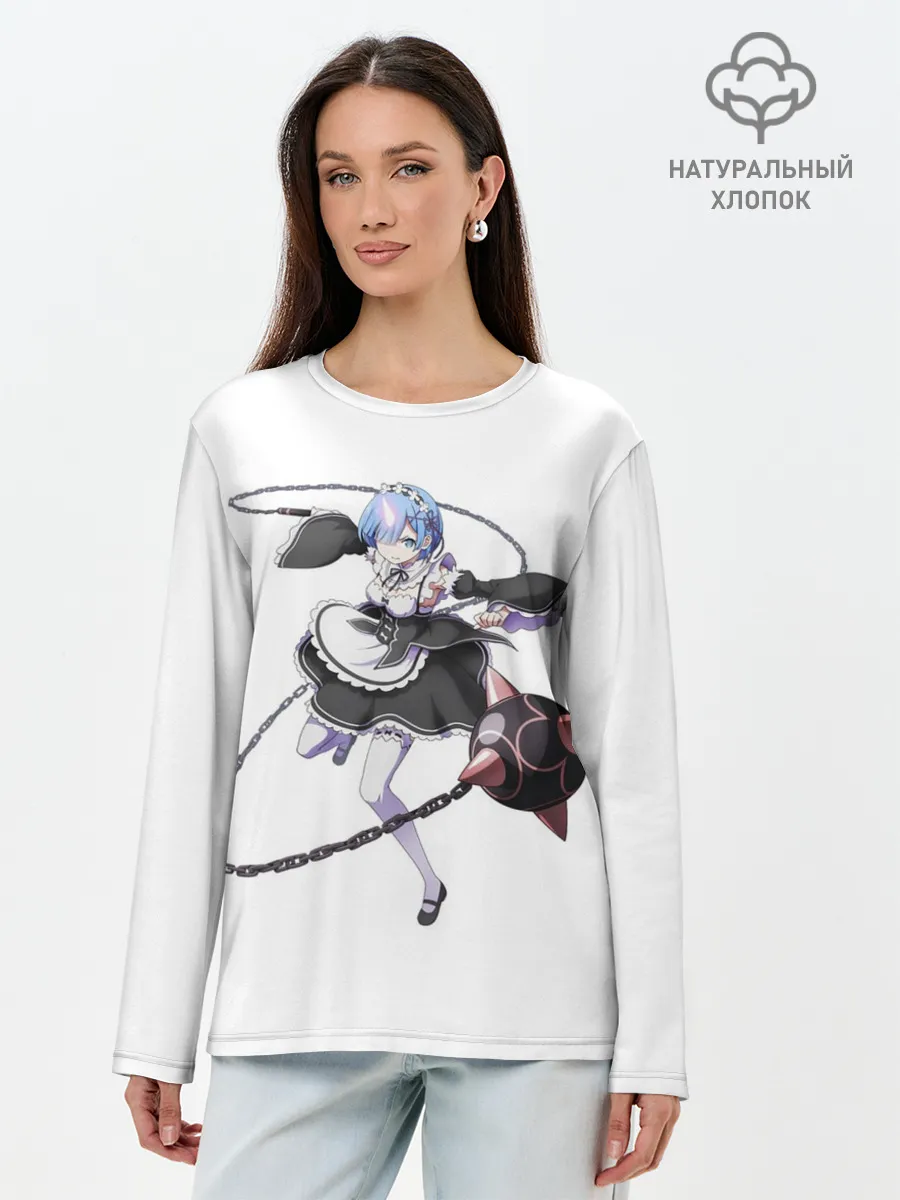 Лонгслив женский. Хлопок / Re:Zero