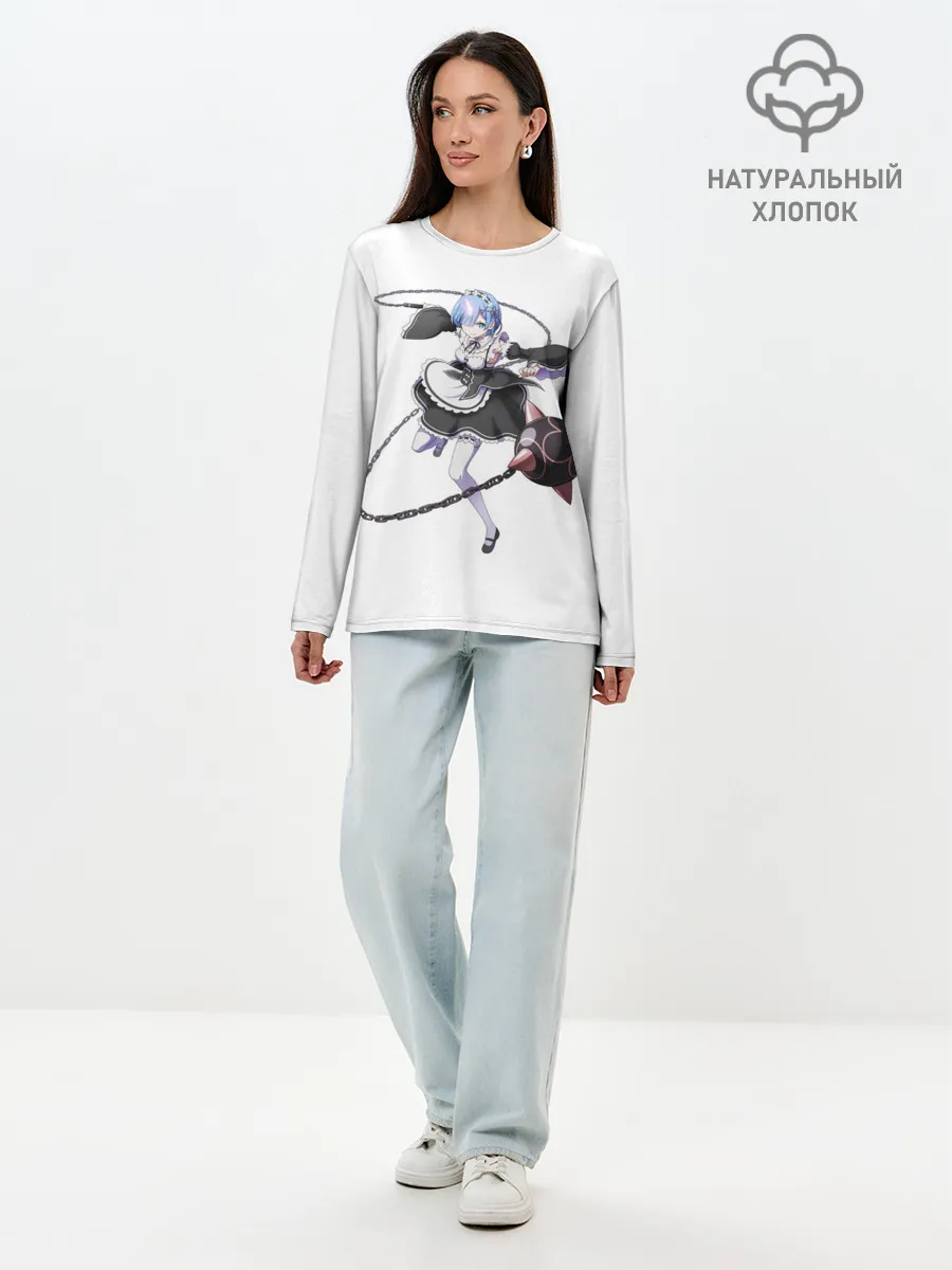 Лонгслив женский. Хлопок / Re:Zero