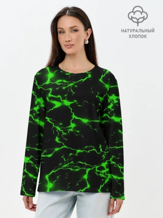Лонгслив женский. Хлопок / Green Flash