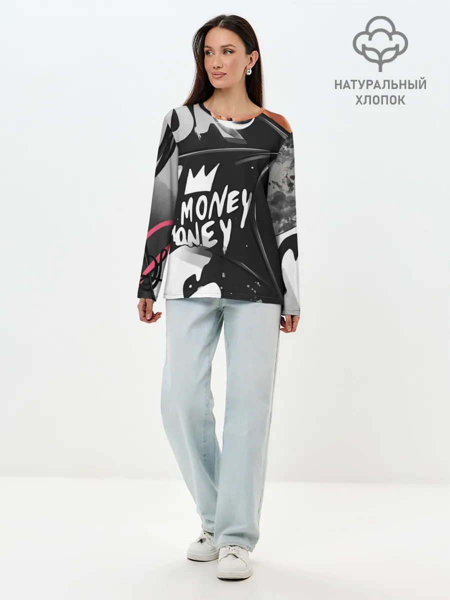 Лонгслив женский. Хлопок / Money, money