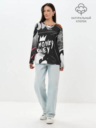 Лонгслив женский. Хлопок / Money, money