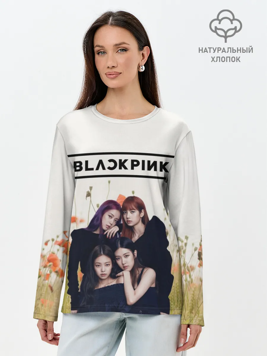 Лонгслив женский. Хлопок / BlackPink