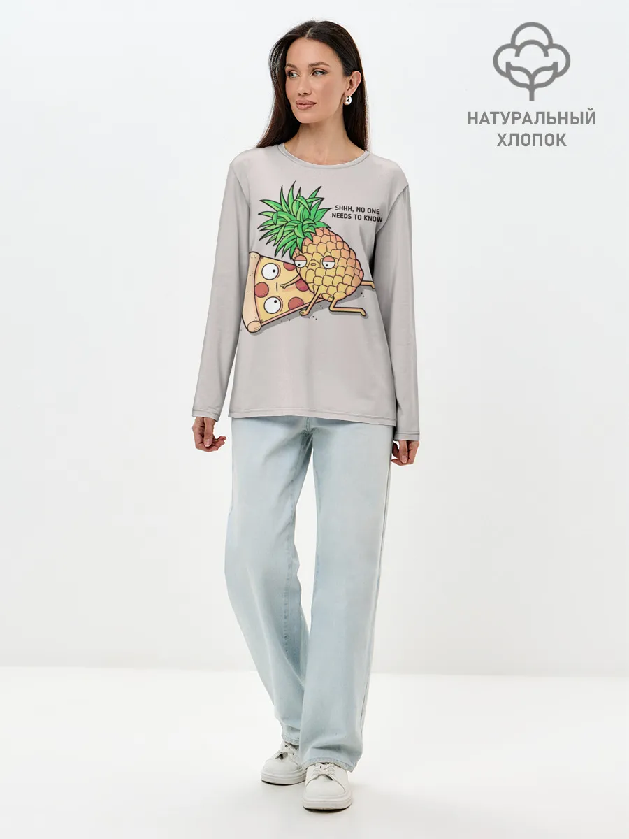 Лонгслив женский. Хлопок / No one needs to know