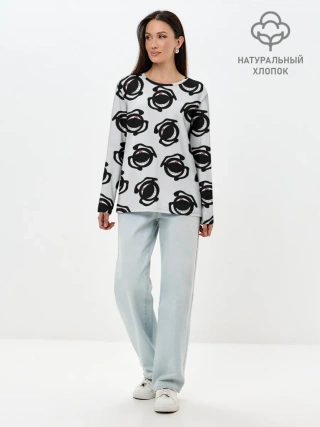 Лонгслив женский. Хлопок / Гомункулы