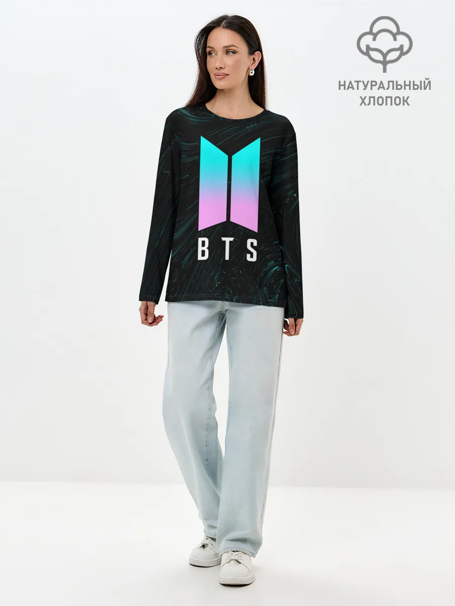 Лонгслив женский. Хлопок / BTS / БТС