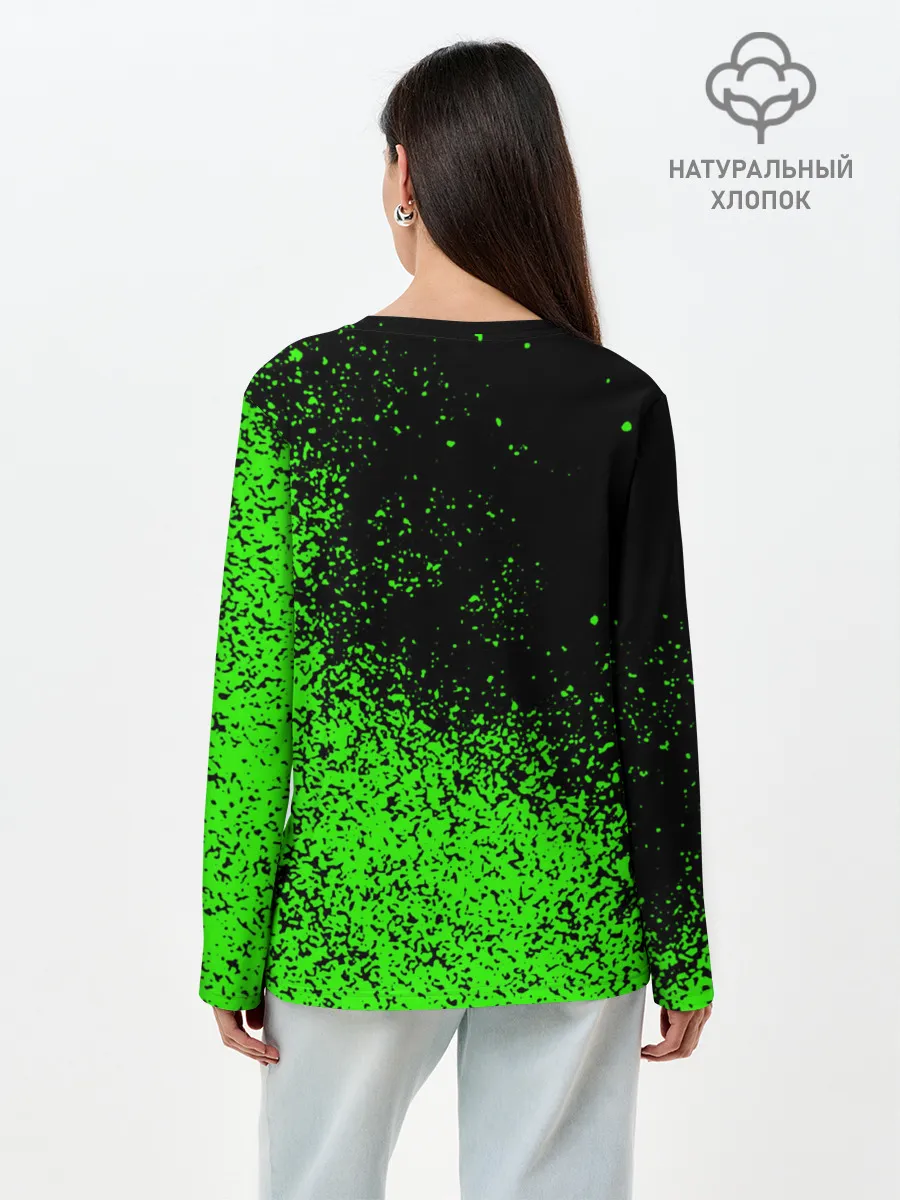 Лонгслив женский. Хлопок / minecraft