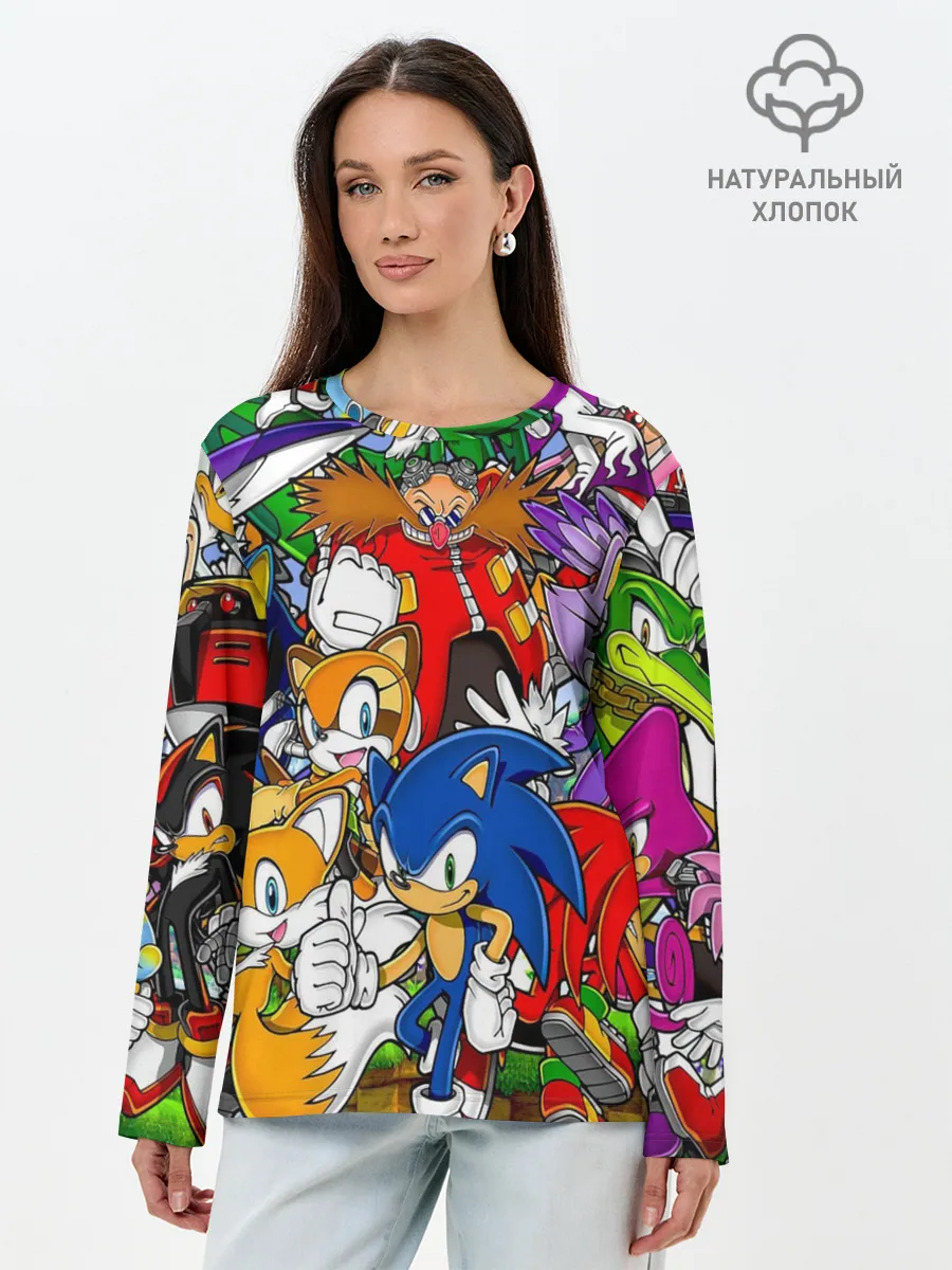 Лонгслив женский. Хлопок / Sonic.