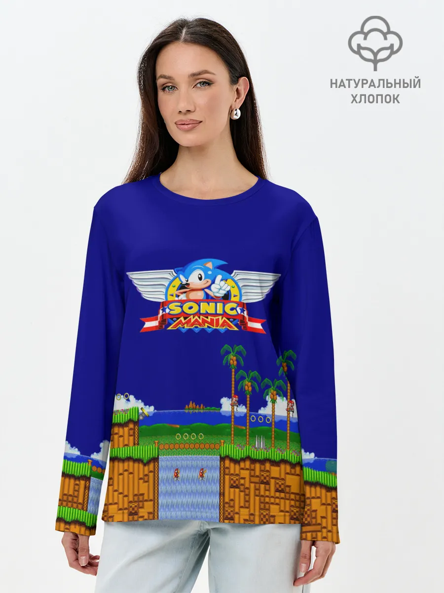 Лонгслив женский. Хлопок / Sonic.