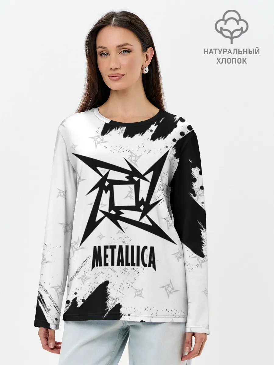 Лонгслив женский. Хлопок / METALLICA / МЕТАЛЛИКА