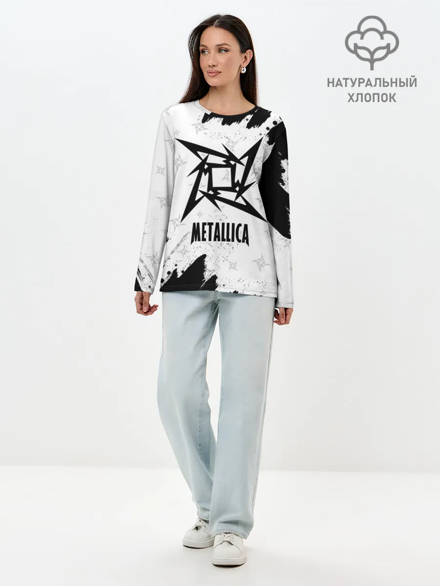 Лонгслив женский. Хлопок / METALLICA / МЕТАЛЛИКА