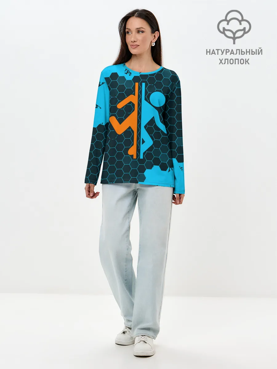 Лонгслив женский. Хлопок / PORTAL / ПОРТАЛ