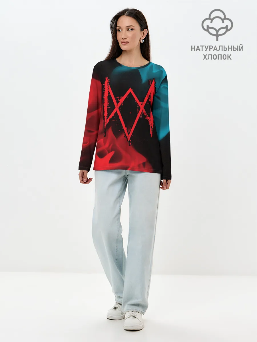 Лонгслив женский. Хлопок / WATCH DOGS LEGION / ВОТЧ ДОГС