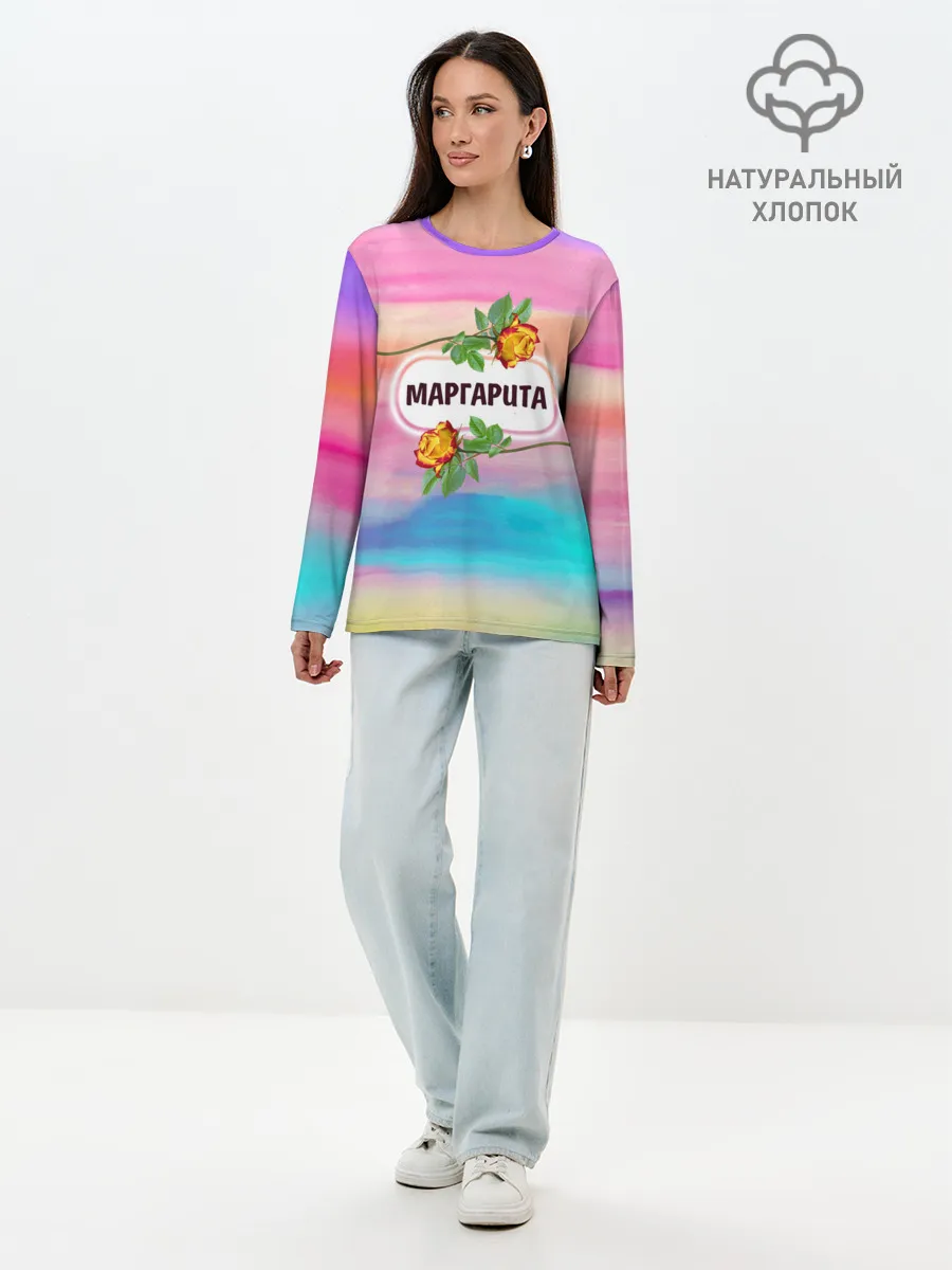 Лонгслив женский. Хлопок / Маргарита