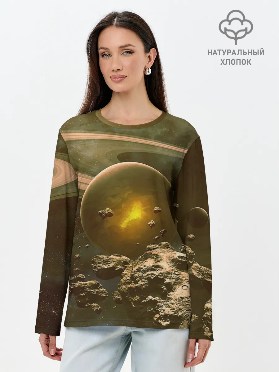 Лонгслив женский. Хлопок / Saturn