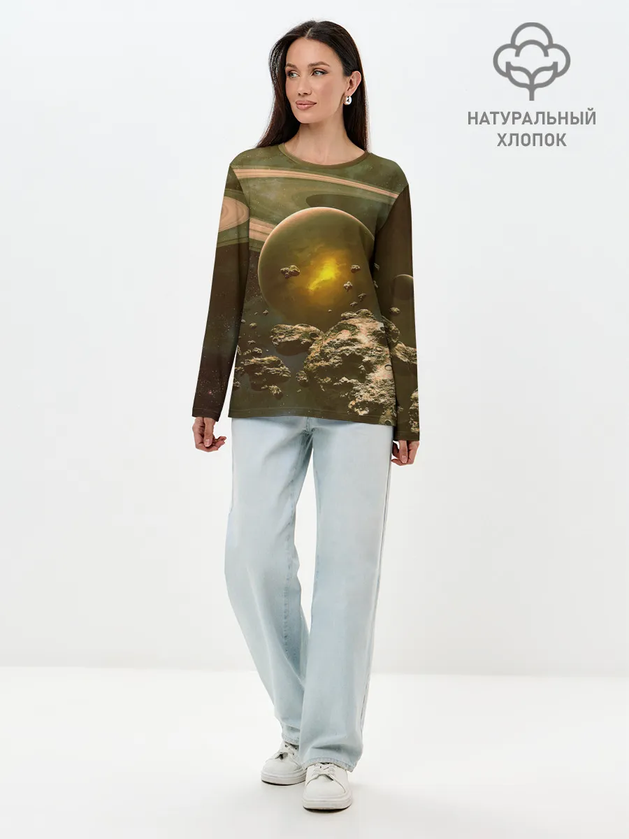 Лонгслив женский. Хлопок / Saturn