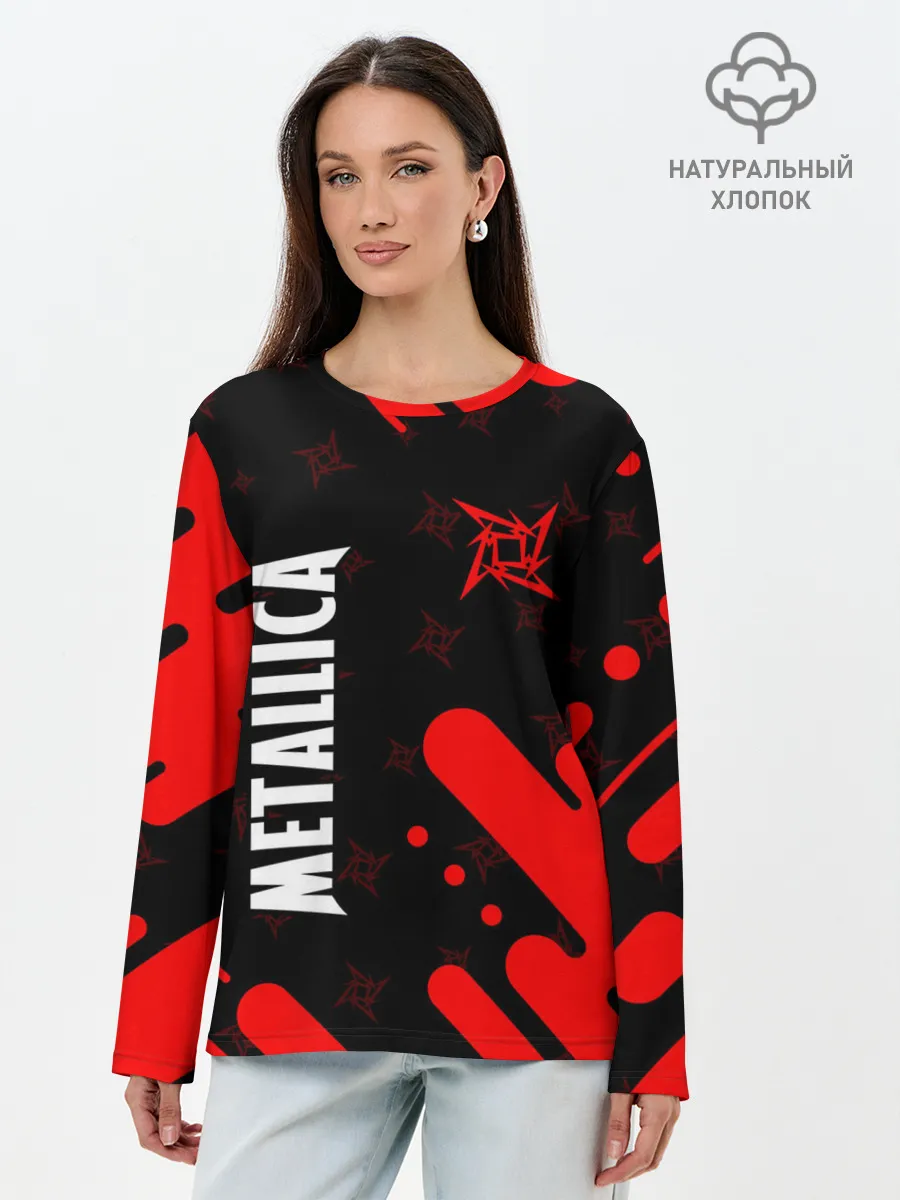 Лонгслив женский. Хлопок / METALLICA / МЕТАЛЛИКА