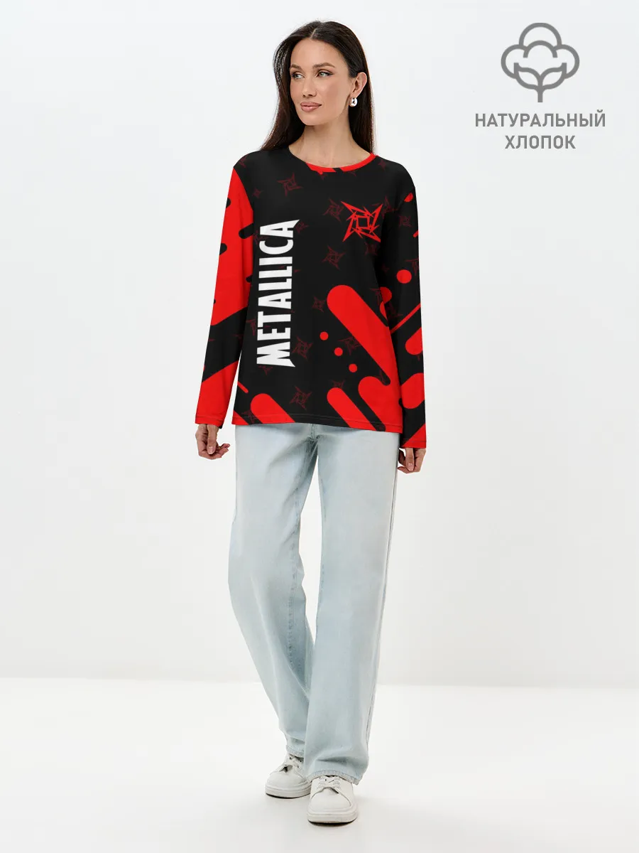 Лонгслив женский. Хлопок / METALLICA / МЕТАЛЛИКА