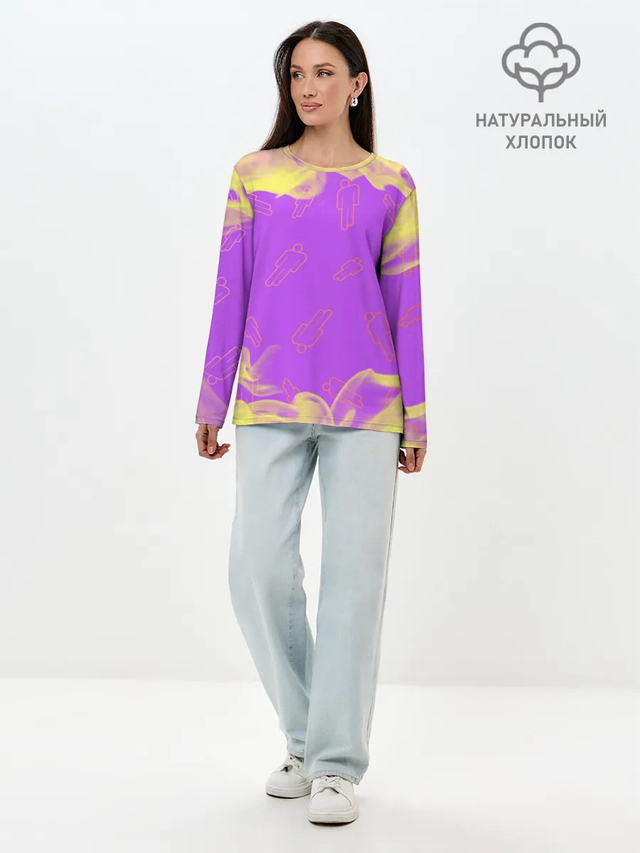 Лонгслив женский. Хлопок / BILLIE EILISH / БИЛЛИ АЙЛИШ