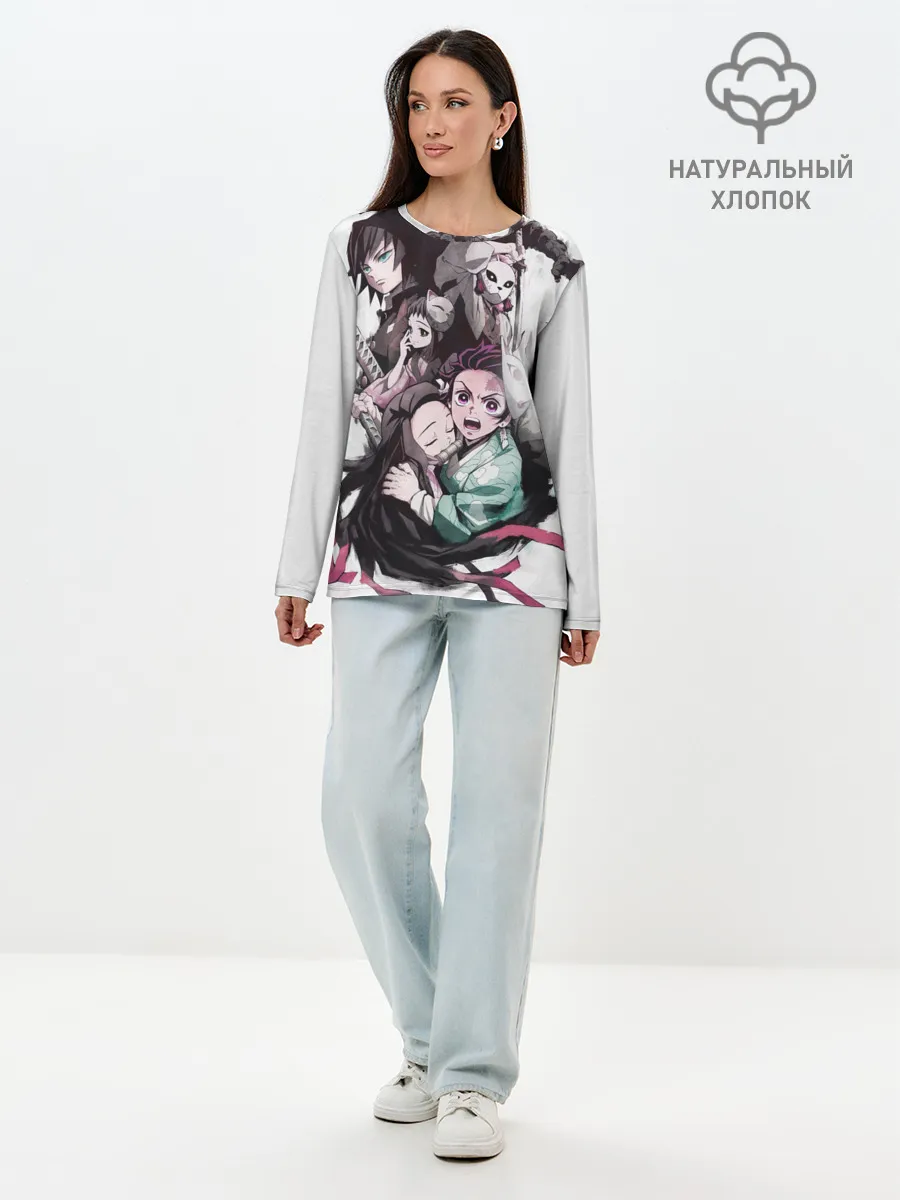 Лонгслив женский. Хлопок / Убийца Демонов постер