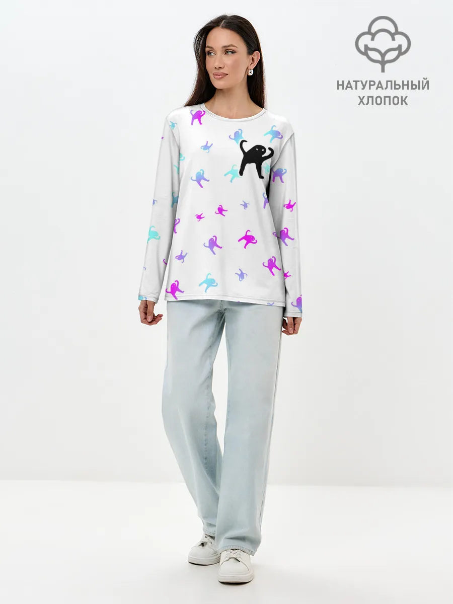 Лонгслив женский. Хлопок / ЪУЪ СЪУКА