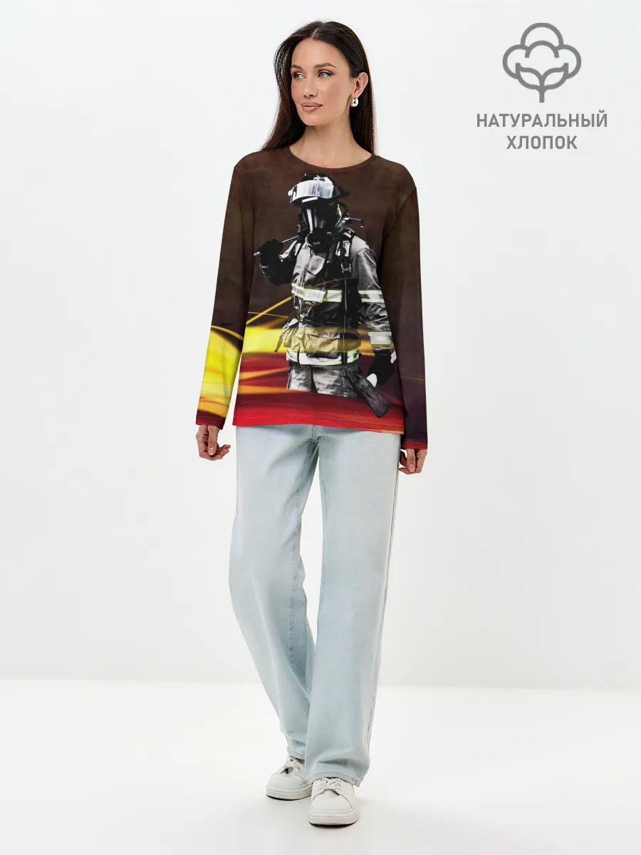 Лонгслив женский. Хлопок / Спасатель