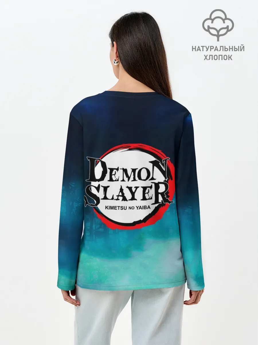 Лонгслив женский. Хлопок / Убийца демонов милые брат и сестра