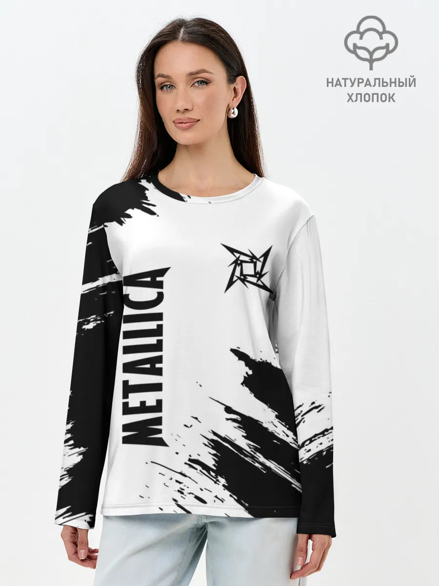 Лонгслив женский. Хлопок / METALLICA / МЕТАЛЛИКА