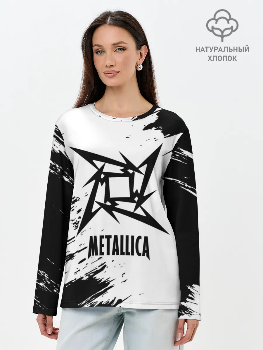Лонгслив женский. Хлопок / METALLICA / МЕТАЛЛИКА