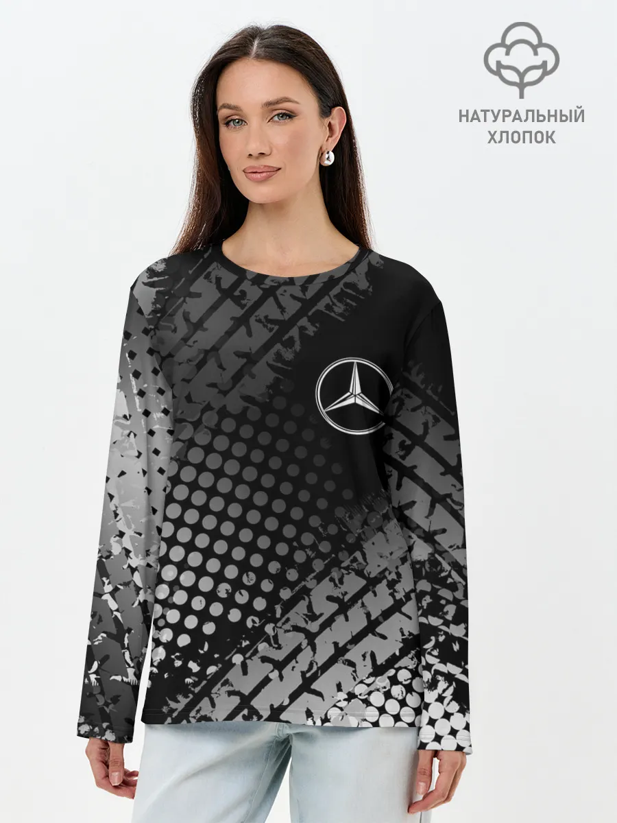 Лонгслив женский. Хлопок / Mercedes-Benz