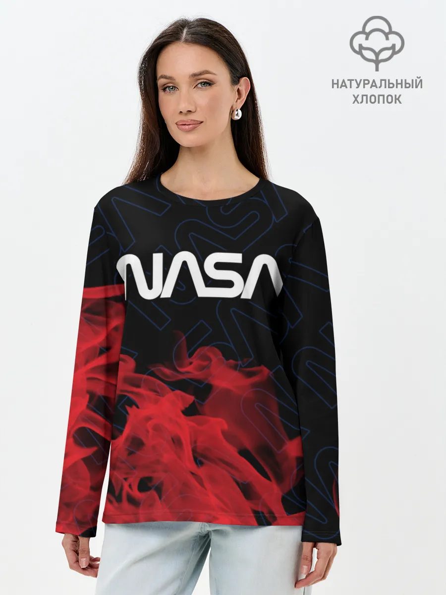 Лонгслив женский. Хлопок / NASA / НАСА