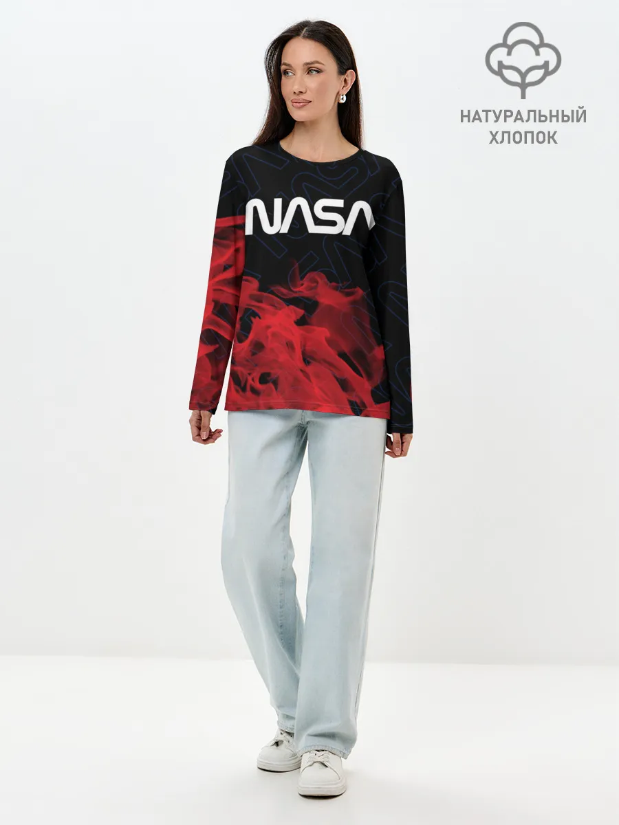 Лонгслив женский. Хлопок / NASA / НАСА