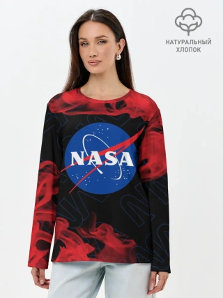 Лонгслив женский. Хлопок / NASA / НАСА