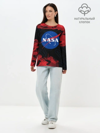 Лонгслив женский. Хлопок / NASA / НАСА