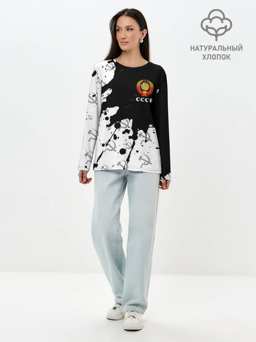 Лонгслив женский. Хлопок / СССР / USSR